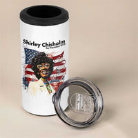 Shirley Chisholm For President 1972 With American Flag 4 in 1 Can Cooler Tumbler