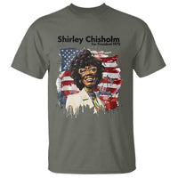 Shirley Chisholm For President 1972 With American Flag T Shirt