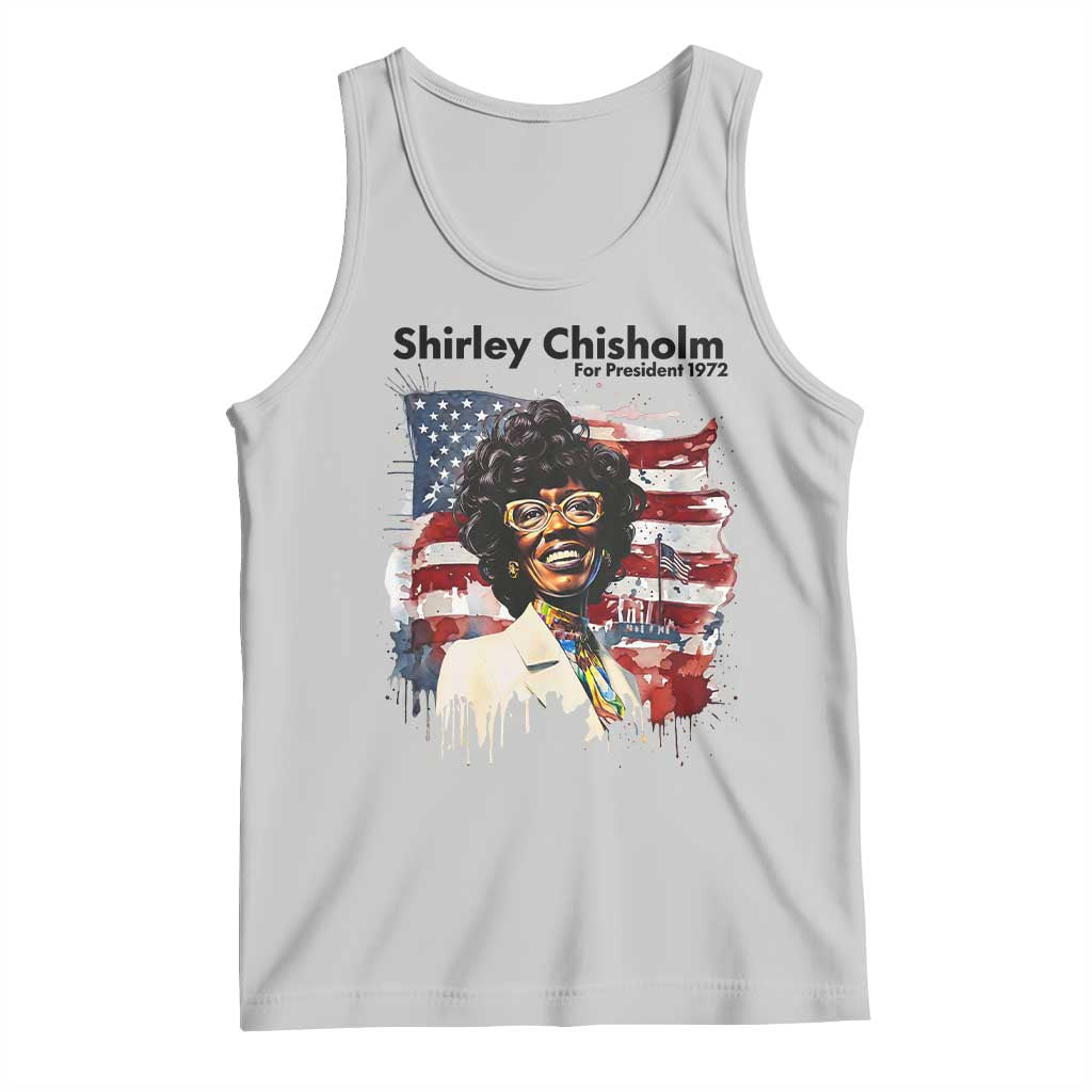 Shirley Chisholm For President 1972 With American Flag Tank Top