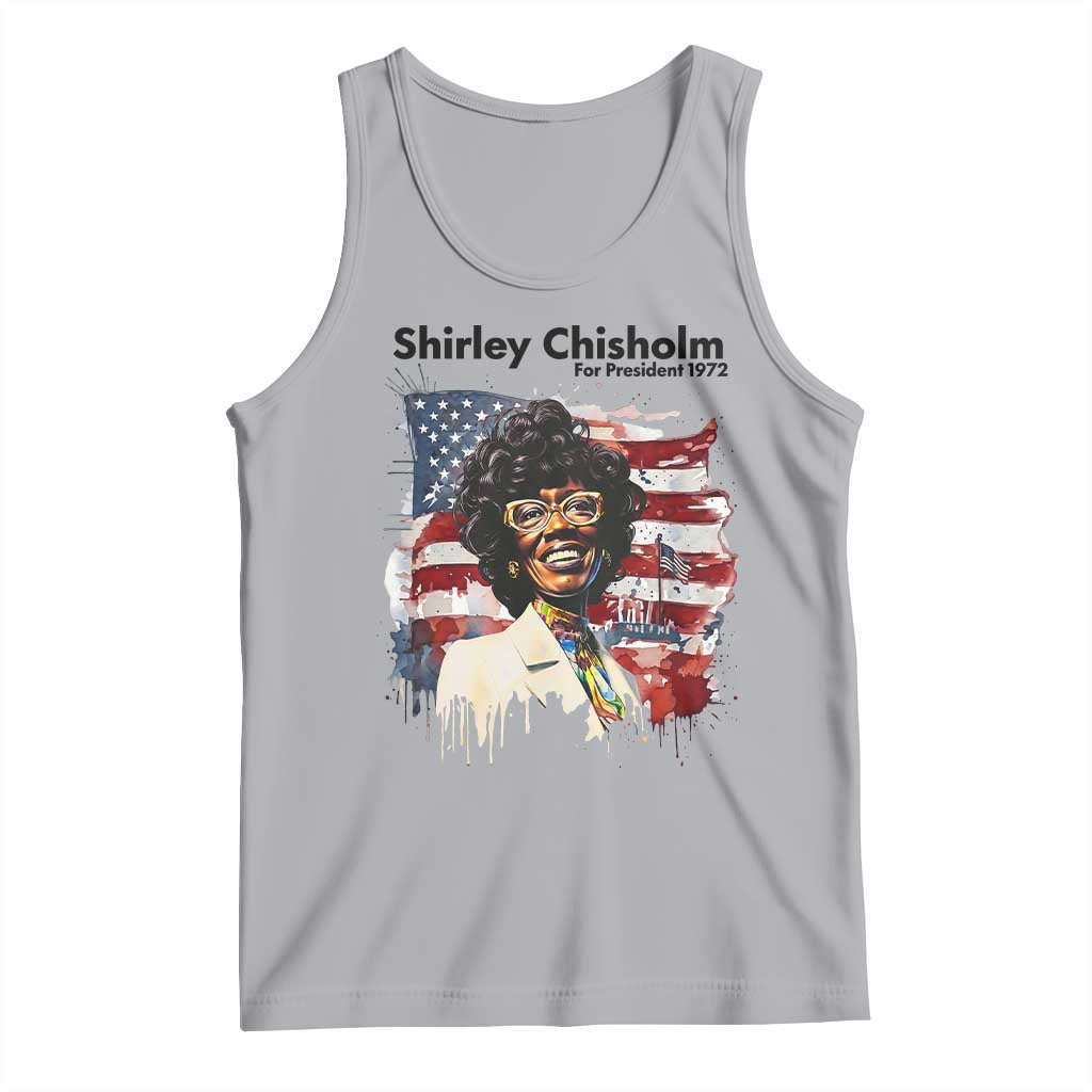 Shirley Chisholm For President 1972 With American Flag Tank Top
