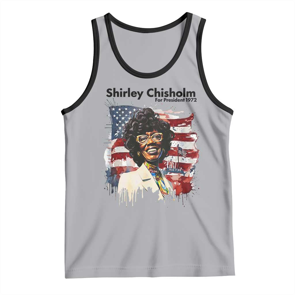Shirley Chisholm For President 1972 With American Flag Tank Top