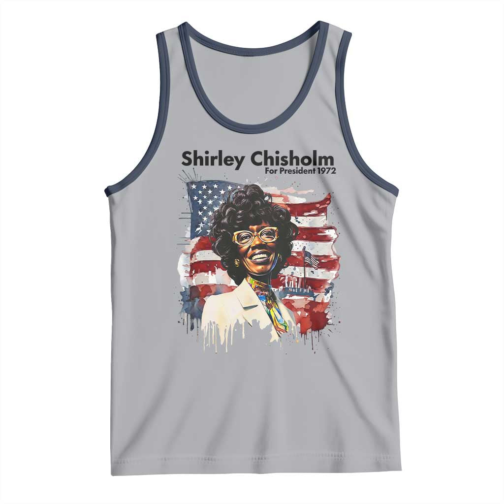 Shirley Chisholm For President 1972 With American Flag Tank Top