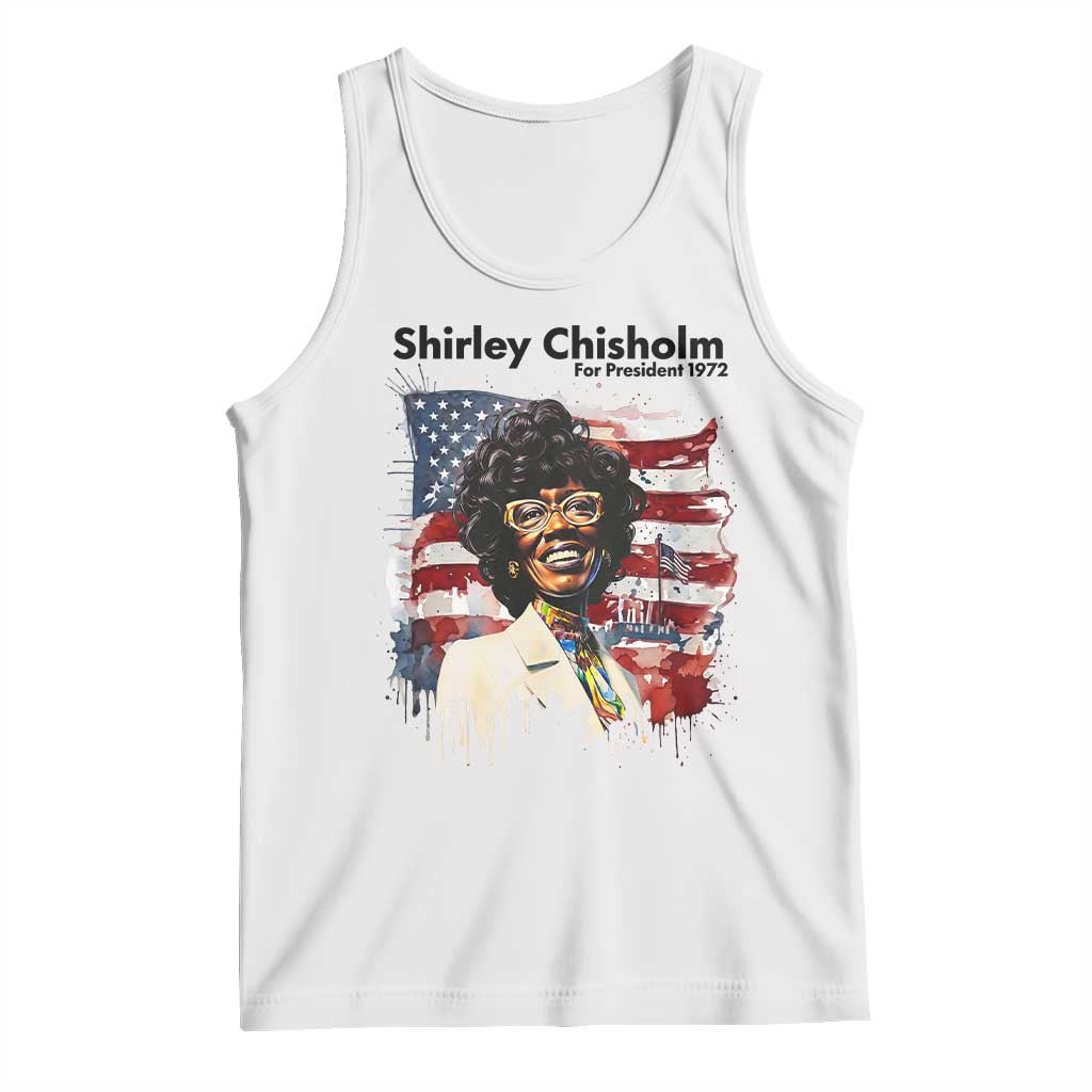 Shirley Chisholm For President 1972 With American Flag Tank Top