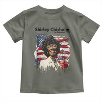 Shirley Chisholm For President 1972 With American Flag Toddler T Shirt
