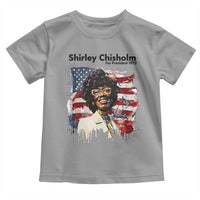 Shirley Chisholm For President 1972 With American Flag Toddler T Shirt