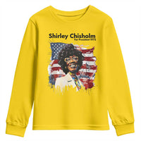 Shirley Chisholm For President 1972 With American Flag Youth Sweatshirt
