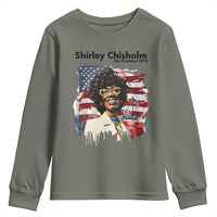Shirley Chisholm For President 1972 With American Flag Youth Sweatshirt