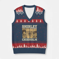 Shirley Chisholm For President V-Neck Knit Sweater Vest Historic Women Leader