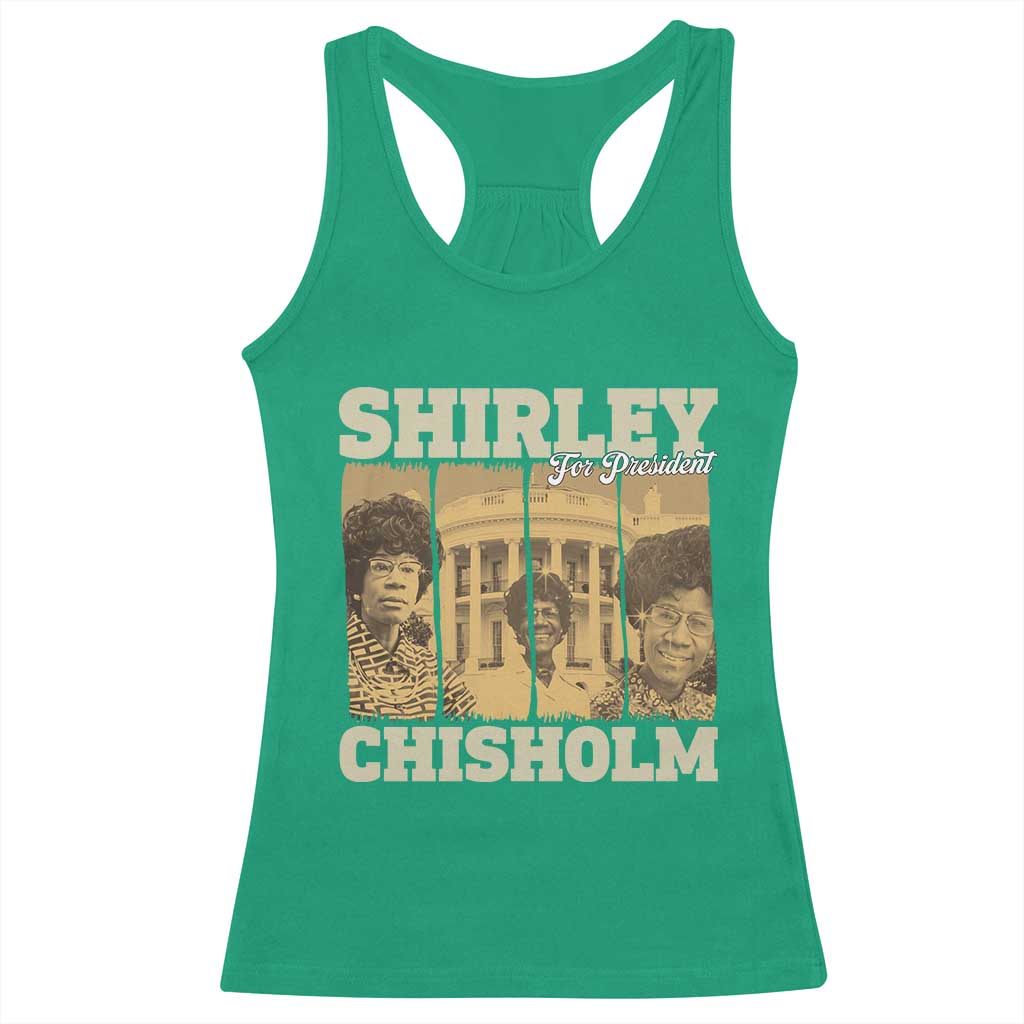Shirley Chisholm For President Racerback Tank Top Historic Women Leader