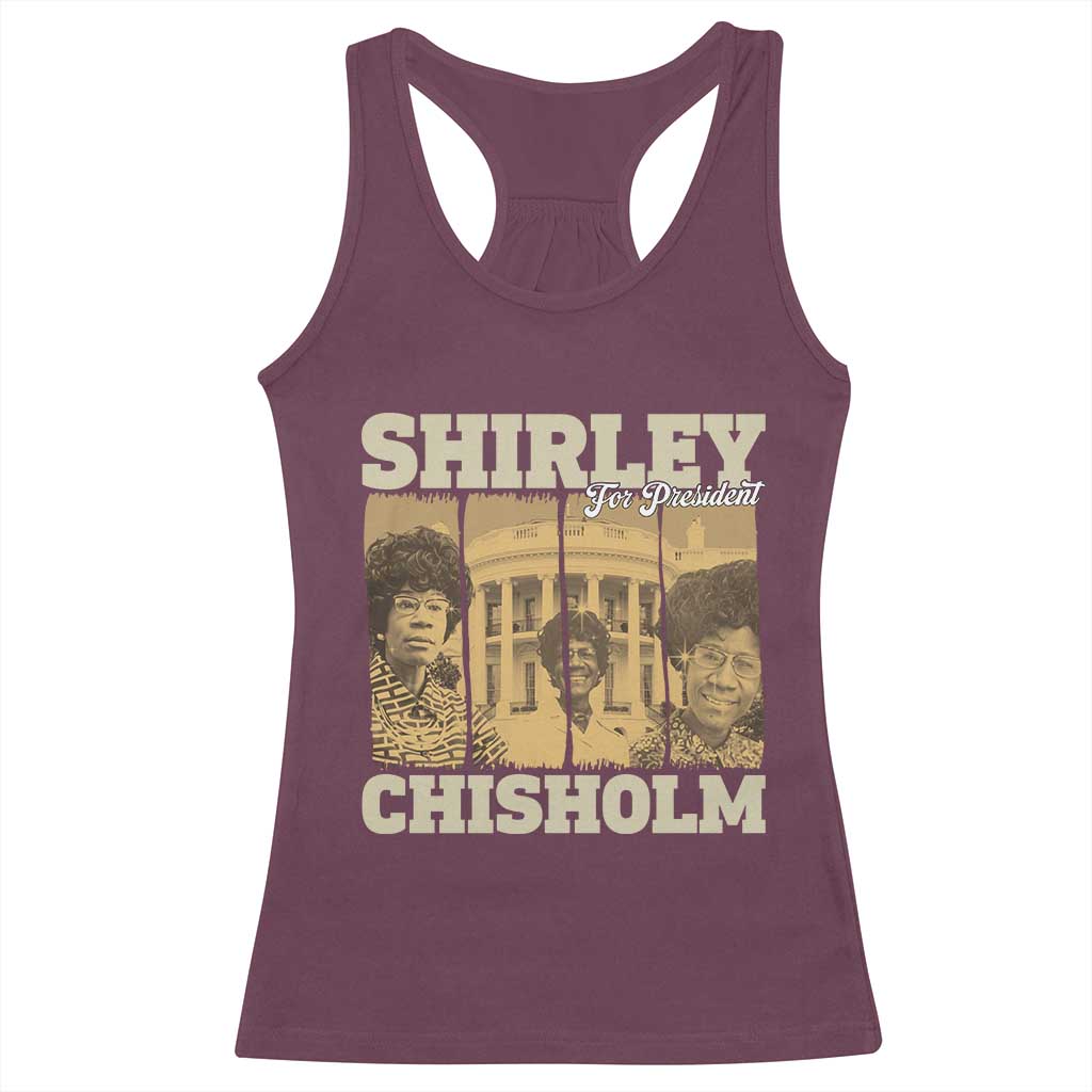 Shirley Chisholm For President Racerback Tank Top Historic Women Leader