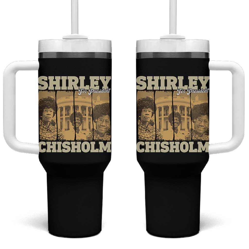 Shirley Chisholm For President Tumbler With Handle Historic Women Leader