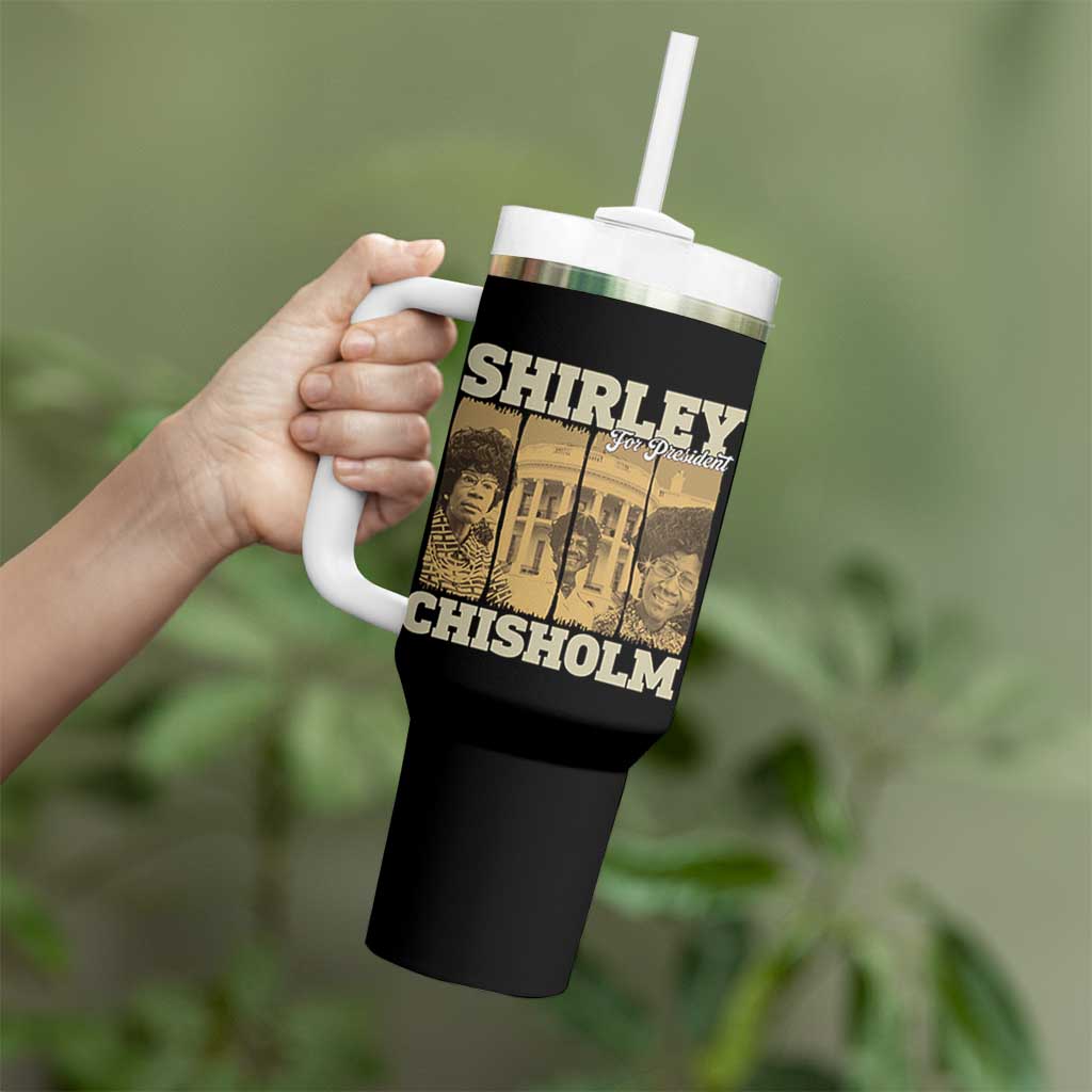Shirley Chisholm For President Tumbler With Handle Historic Women Leader