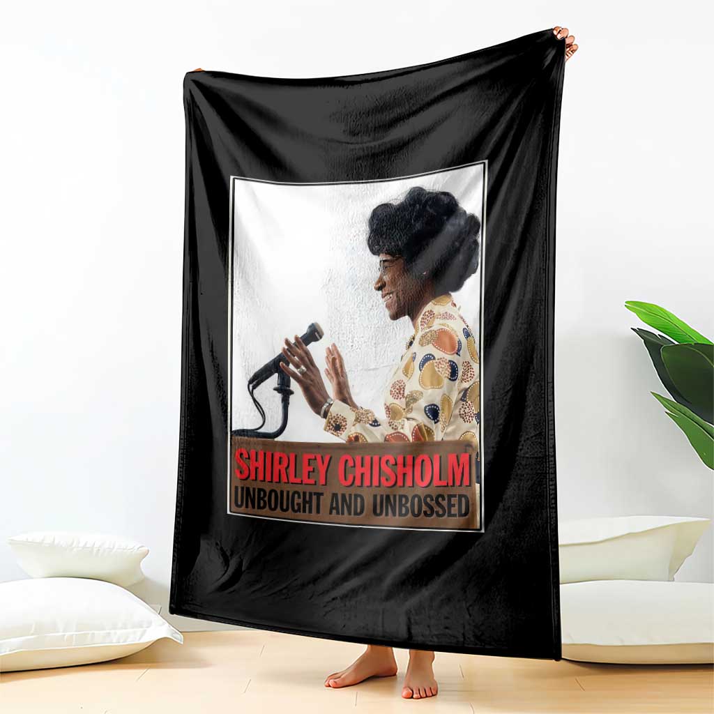 Shirley Chisholm Feminist Empowerment Throw Blanket Unbought And Unbossed