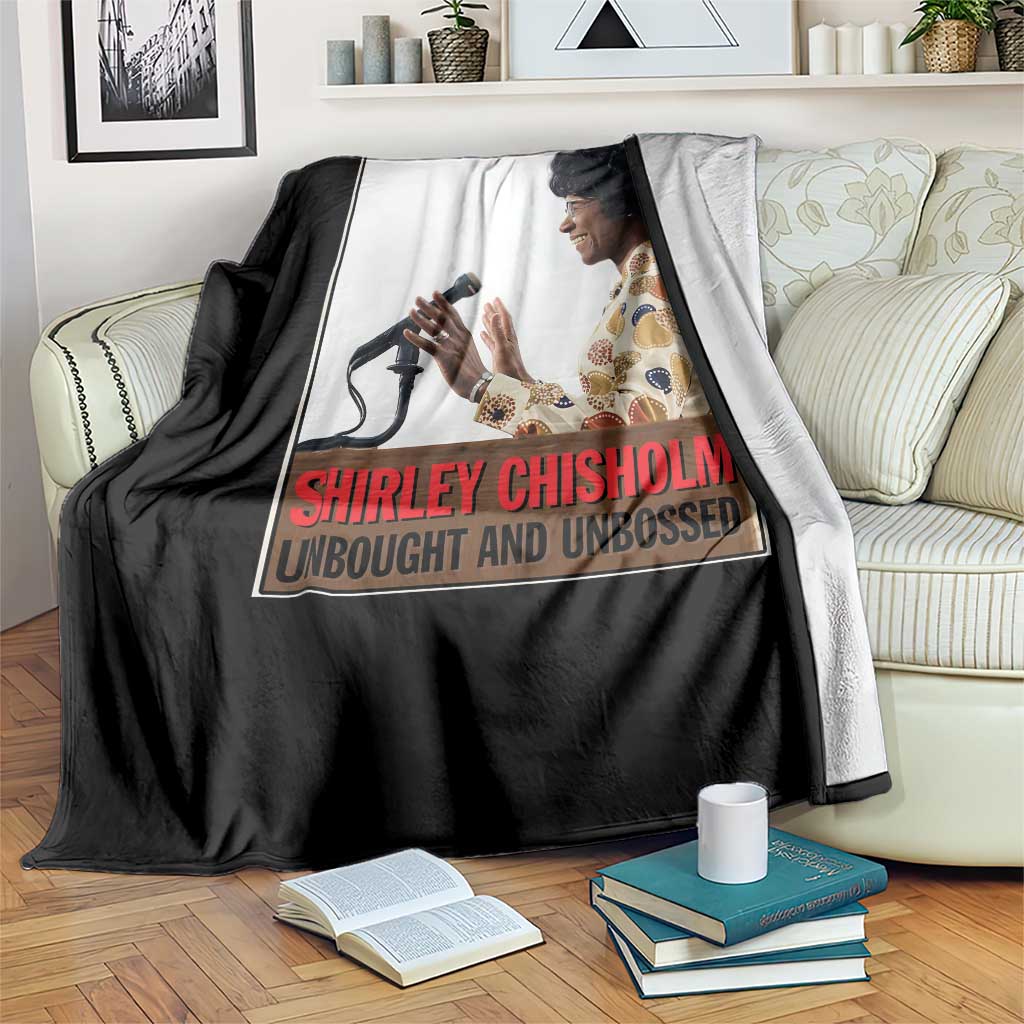 Shirley Chisholm Feminist Empowerment Throw Blanket Unbought And Unbossed