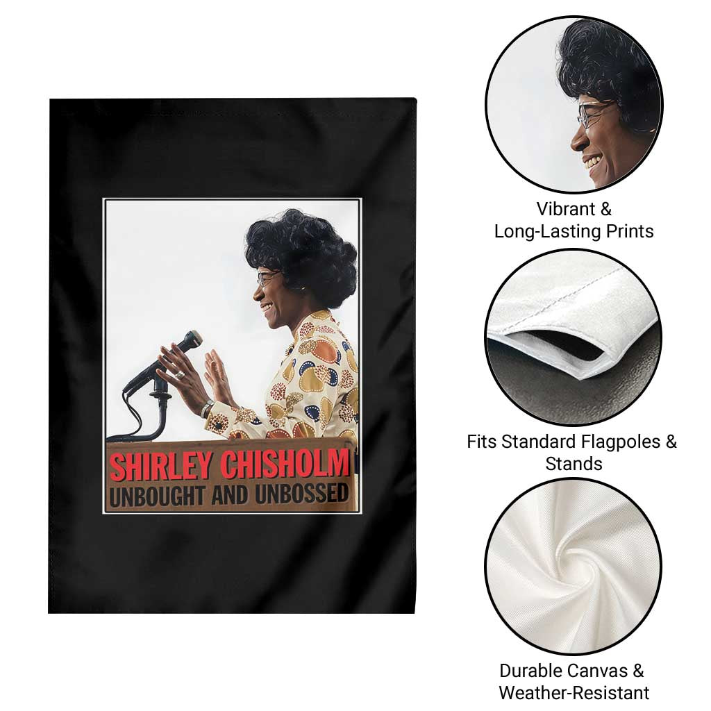 Shirley Chisholm Feminist Empowerment Garden Flag Unbought And Unbossed