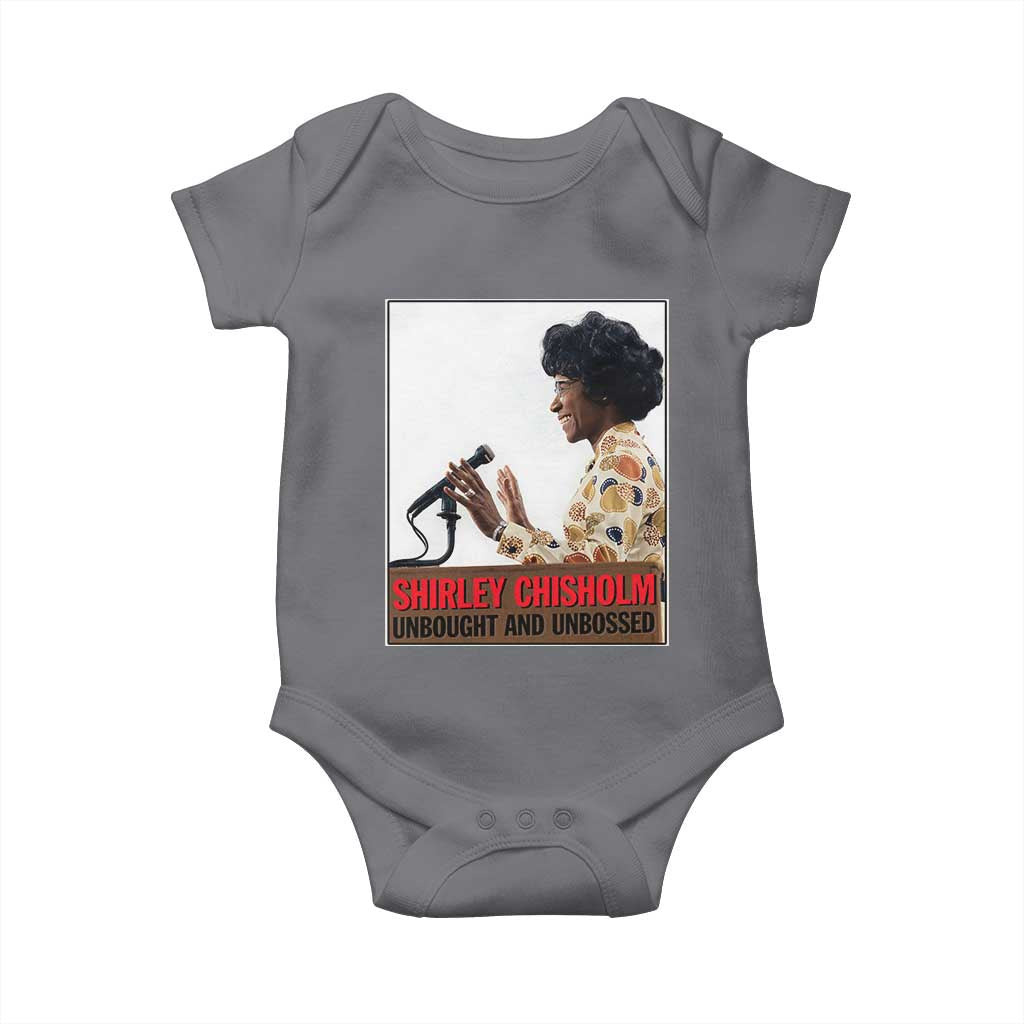 Shirley Chisholm Feminist Empowerment Baby Onesie Unbought And Unbossed