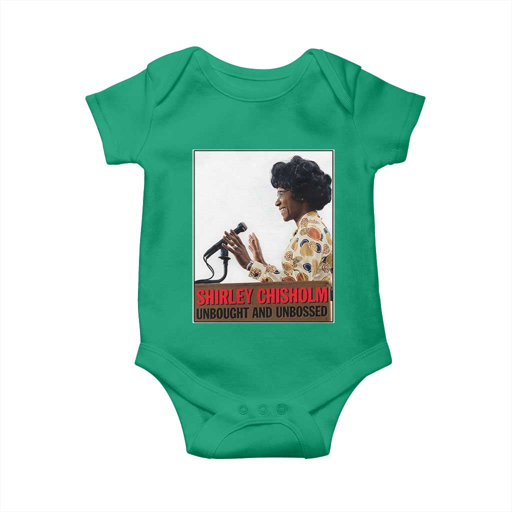 Shirley Chisholm Feminist Empowerment Baby Onesie Unbought And Unbossed