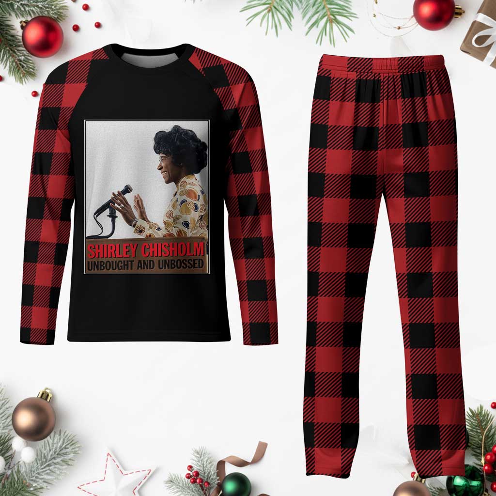Shirley Chisholm Feminist Empowerment Plaid Pajama Set Unbought And Unbossed