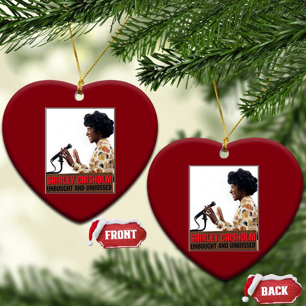 Shirley Chisholm Feminist Empowerment Ceramic Ornament Unbought And Unbossed