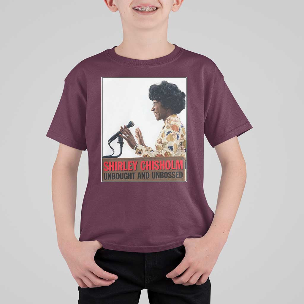 Shirley Chisholm Feminist Empowerment T Shirt For Kid Unbought And Unbossed