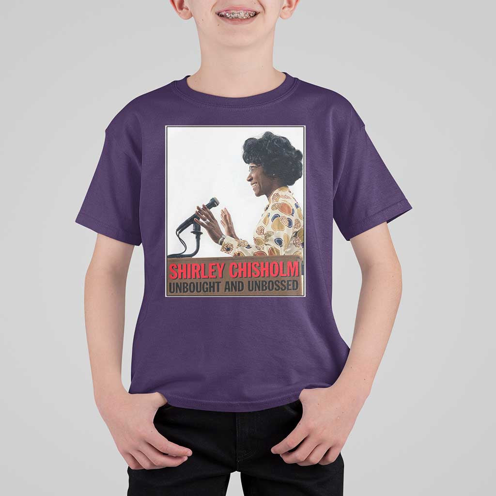 Shirley Chisholm Feminist Empowerment T Shirt For Kid Unbought And Unbossed