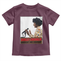 Shirley Chisholm Feminist Empowerment Toddler T Shirt Unbought And Unbossed