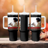 Shirley Chisholm Feminist Empowerment Tumbler With Handle Unbought And Unbossed