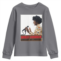 Shirley Chisholm Feminist Empowerment Youth Sweatshirt Unbought And Unbossed