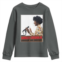 Shirley Chisholm Feminist Empowerment Youth Sweatshirt Unbought And Unbossed