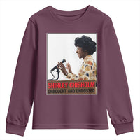 Shirley Chisholm Feminist Empowerment Youth Sweatshirt Unbought And Unbossed