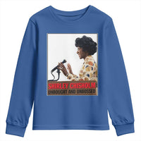 Shirley Chisholm Feminist Empowerment Youth Sweatshirt Unbought And Unbossed