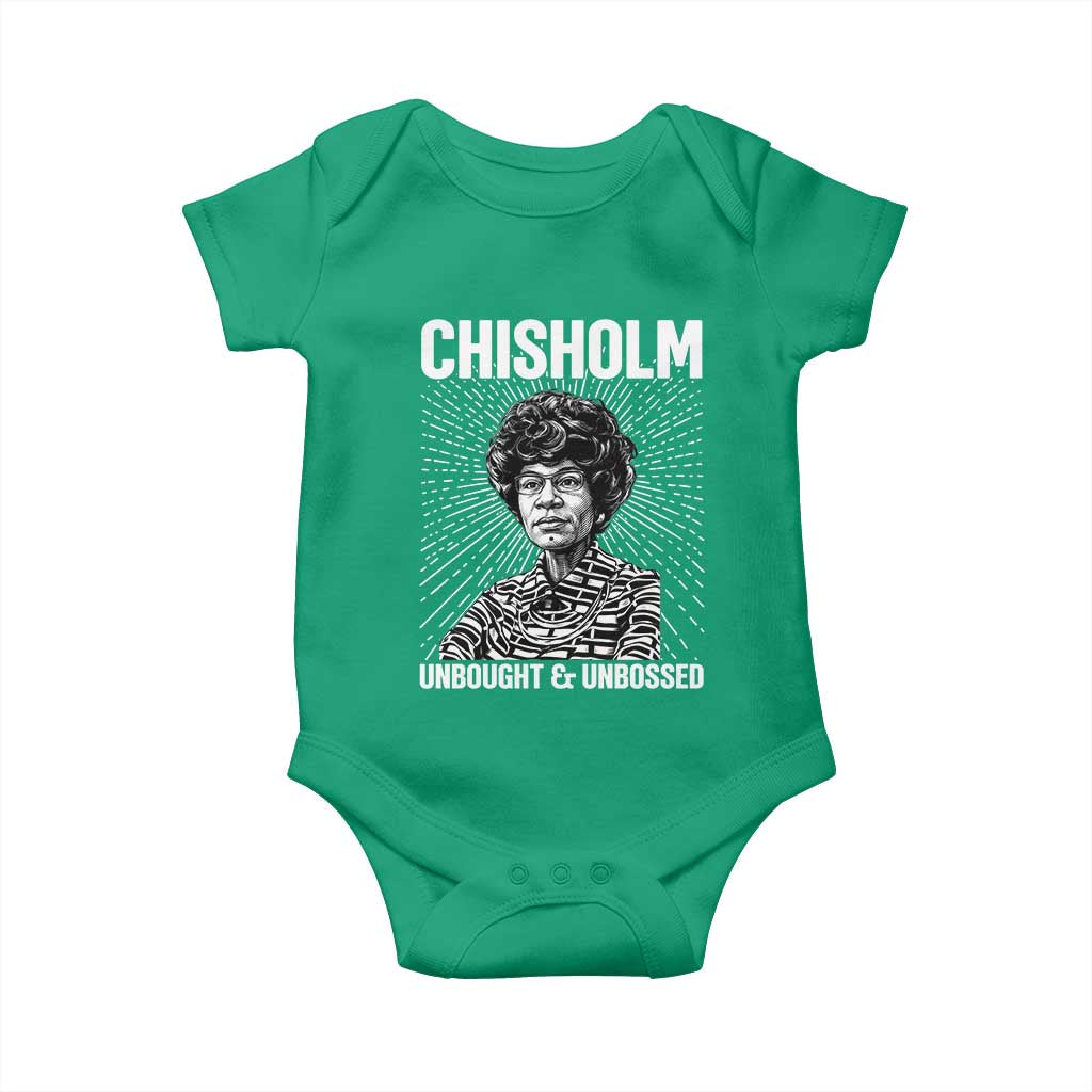 Shirley Chisholm Unbought And Unbossed Feminist Baby Onesie