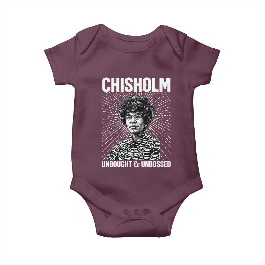 Shirley Chisholm Unbought And Unbossed Feminist Baby Onesie