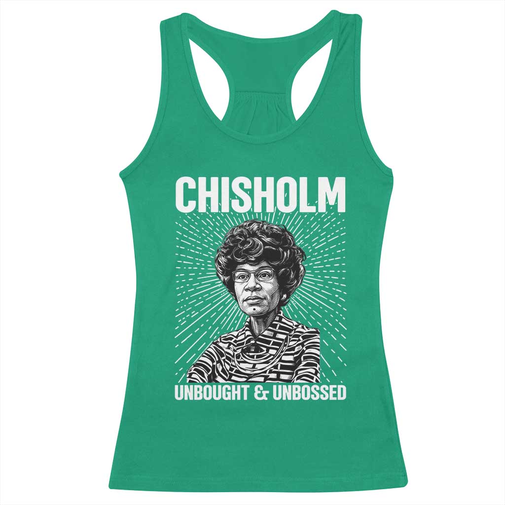Shirley Chisholm Unbought And Unbossed Feminist Racerback Tank Top