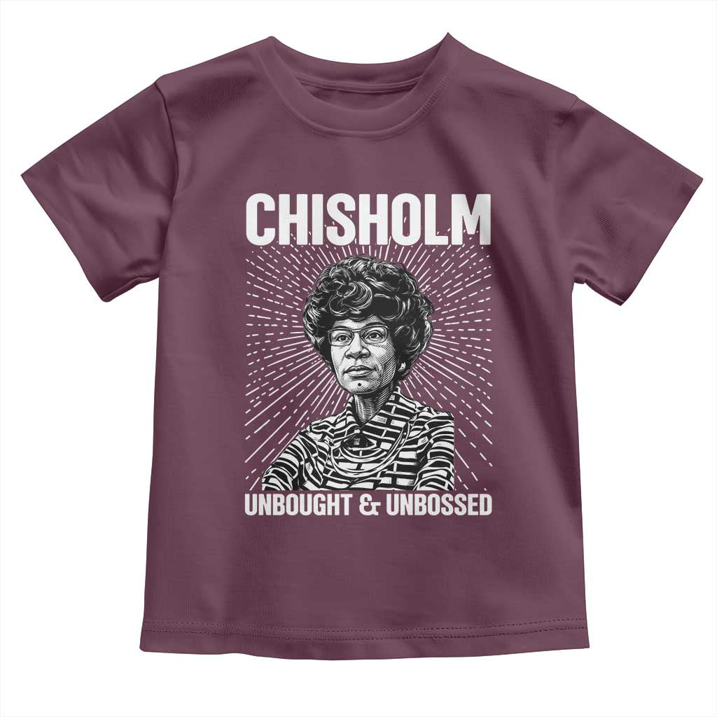 Shirley Chisholm Unbought And Unbossed Feminist Toddler T Shirt