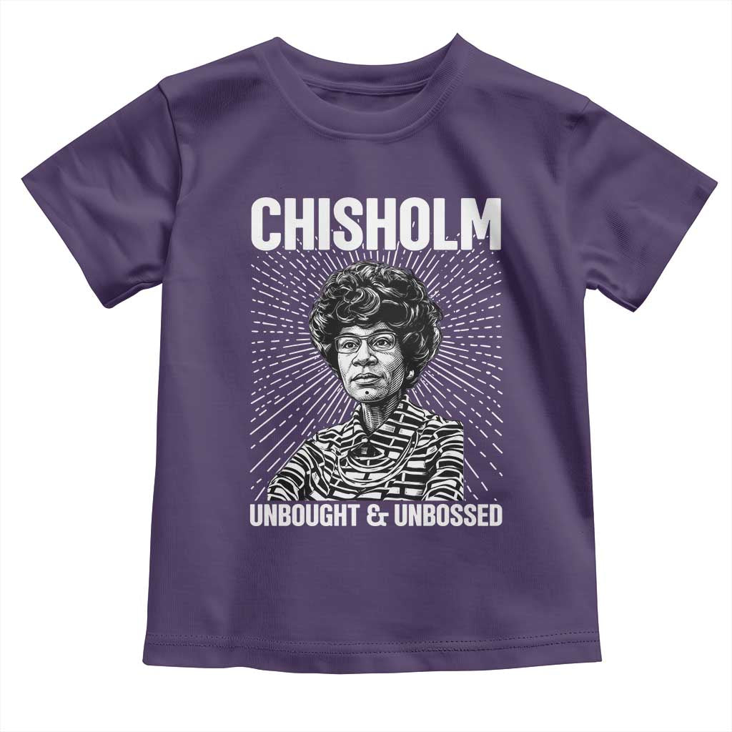 Shirley Chisholm Unbought And Unbossed Feminist Toddler T Shirt