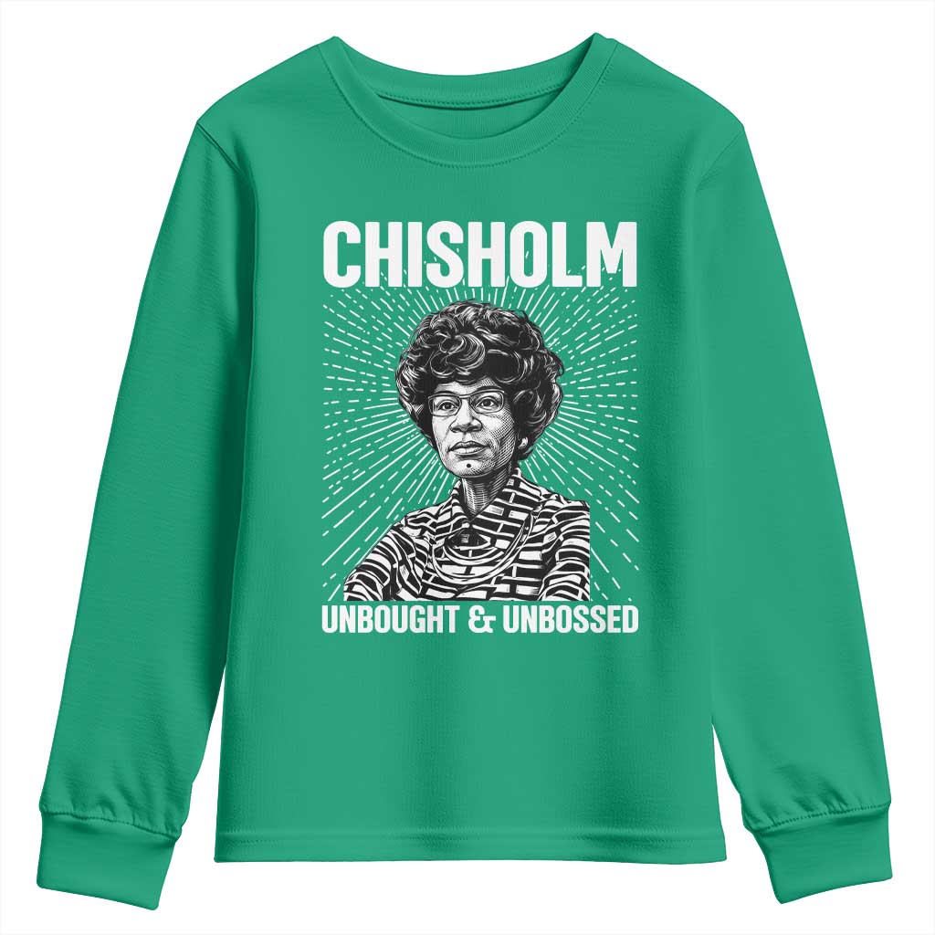 Shirley Chisholm Unbought And Unbossed Feminist Youth Sweatshirt