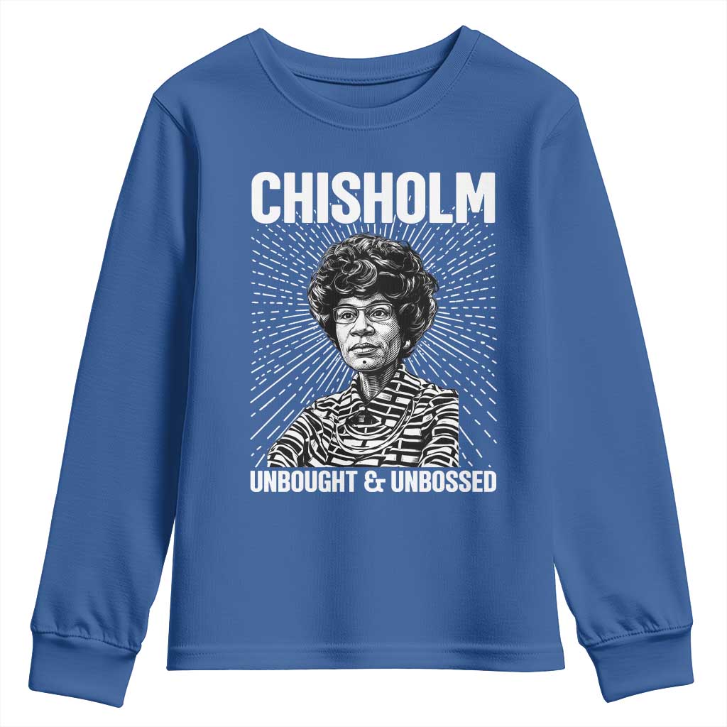 Shirley Chisholm Unbought And Unbossed Feminist Youth Sweatshirt