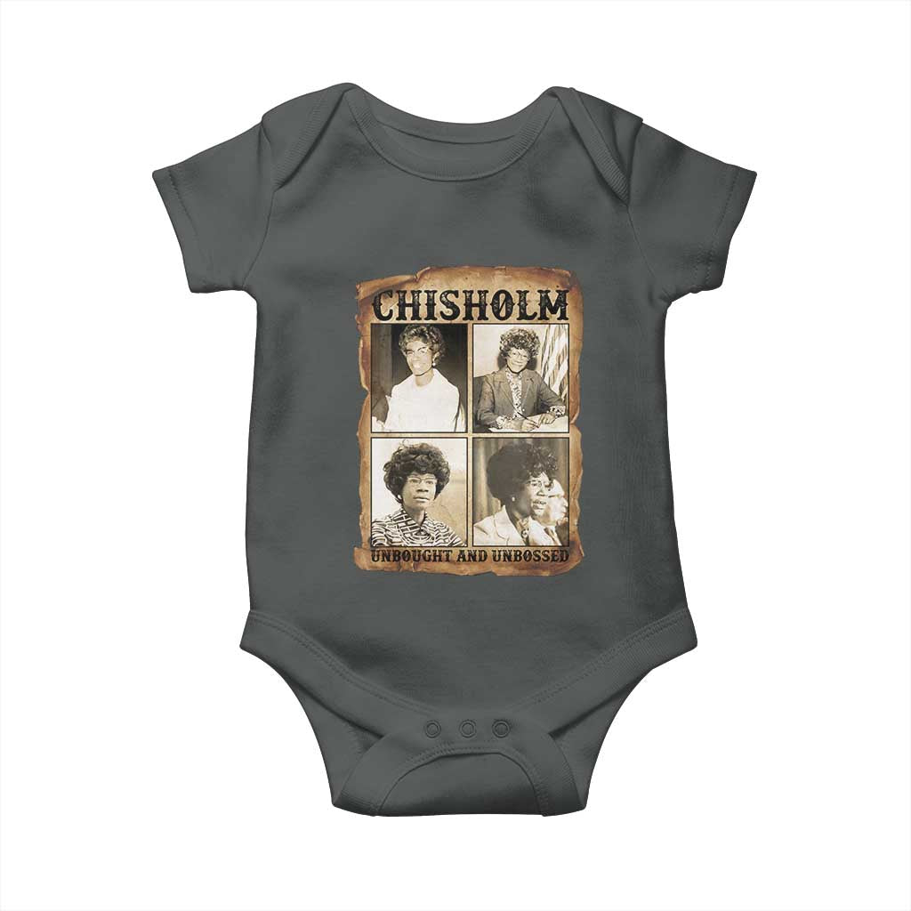 Vintage Shirley Chisholm Unbought And Unbossed Baby Onesie Womens History Month