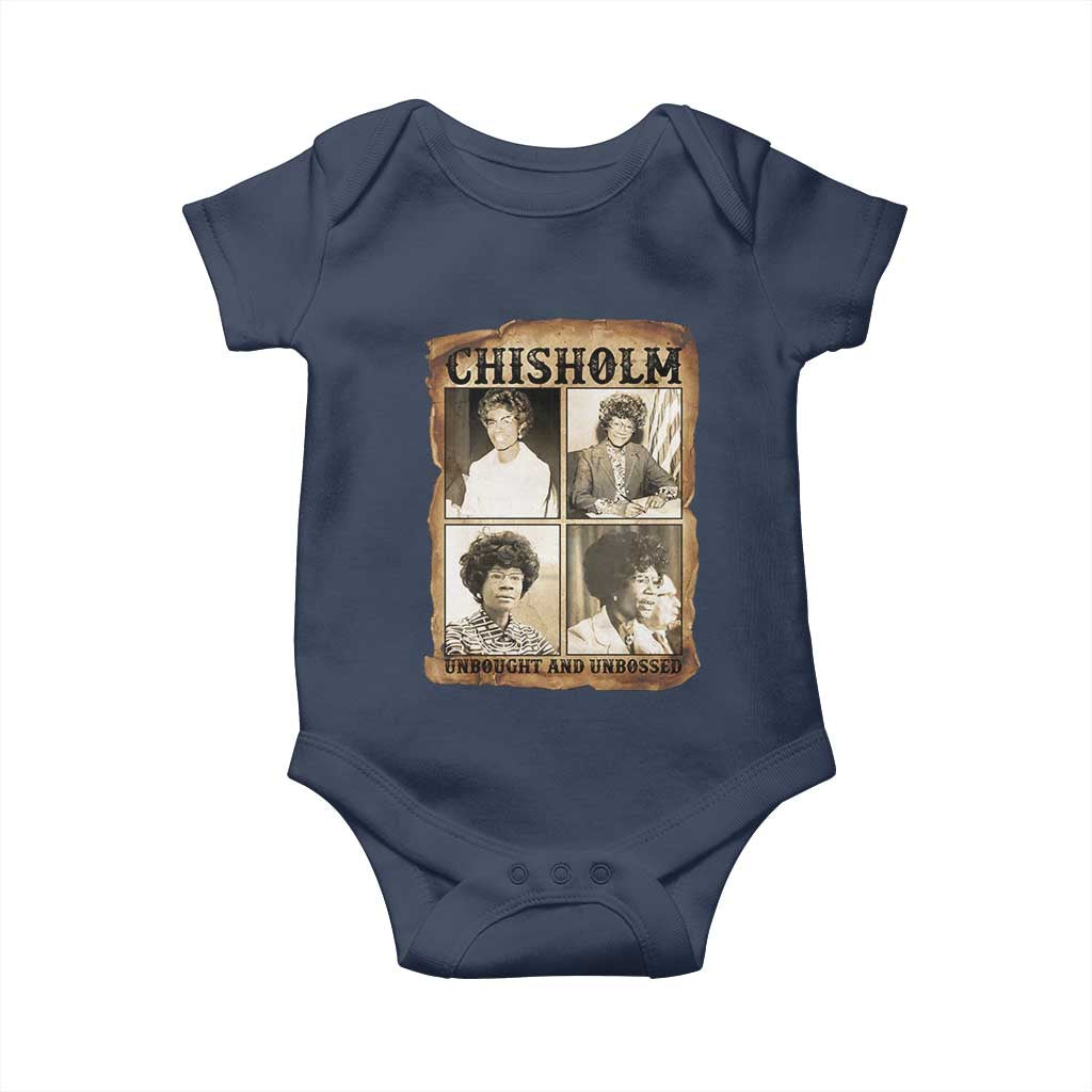 Vintage Shirley Chisholm Unbought And Unbossed Baby Onesie Womens History Month