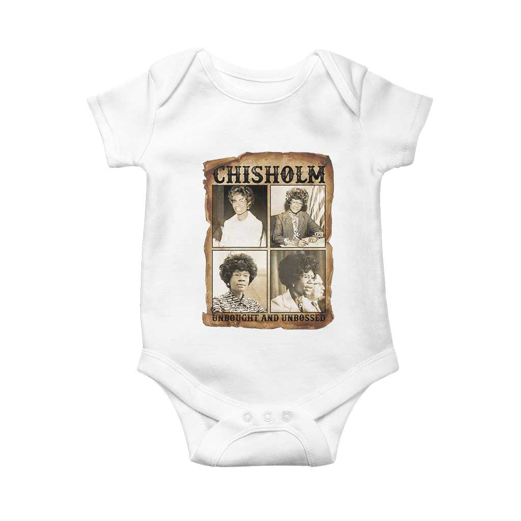 Vintage Shirley Chisholm Unbought And Unbossed Baby Onesie Womens History Month