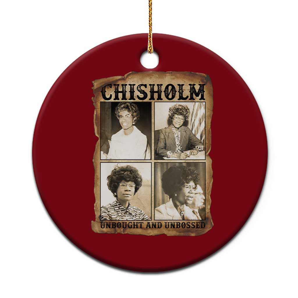 Vintage Shirley Chisholm Unbought And Unbossed Ceramic Ornament Womens History Month