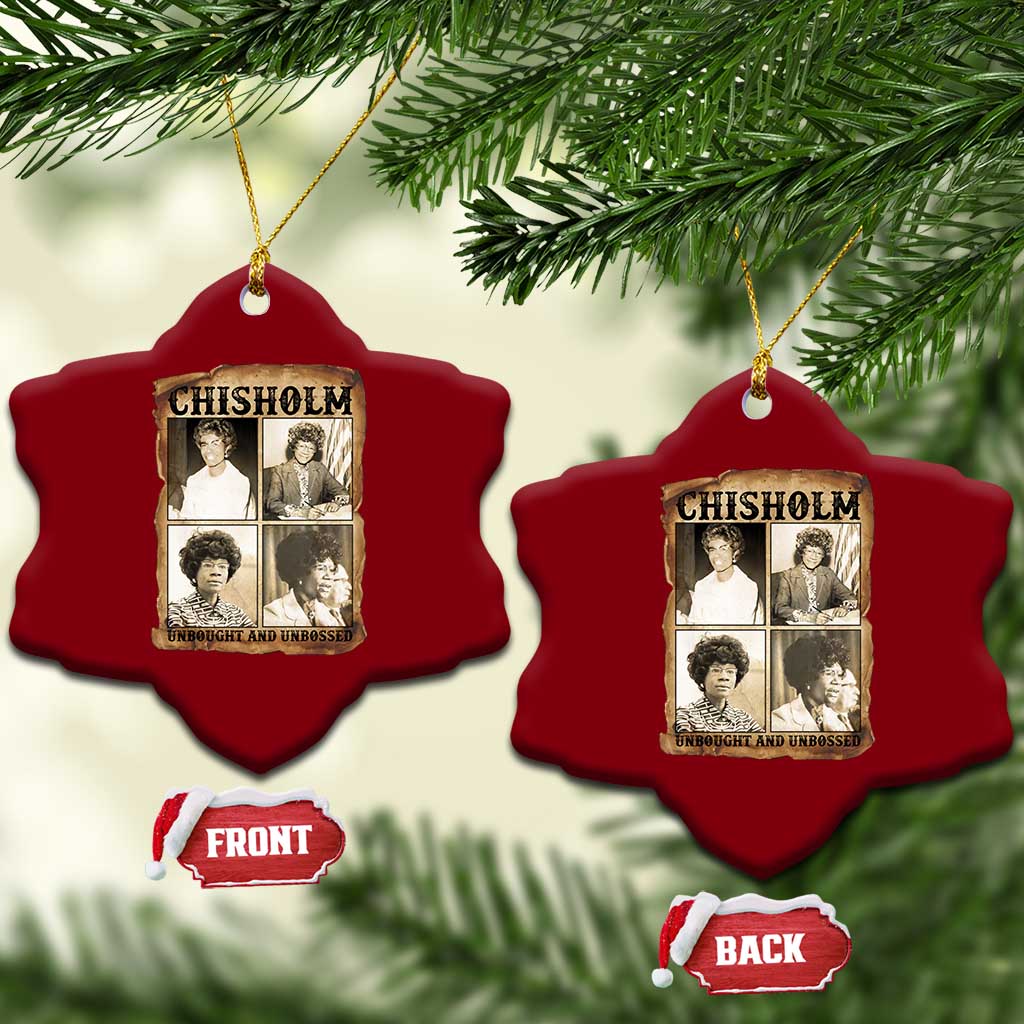 Vintage Shirley Chisholm Unbought And Unbossed Ceramic Ornament Womens History Month