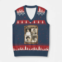 Vintage Shirley Chisholm Unbought And Unbossed V-Neck Knit Sweater Vest Womens History Month