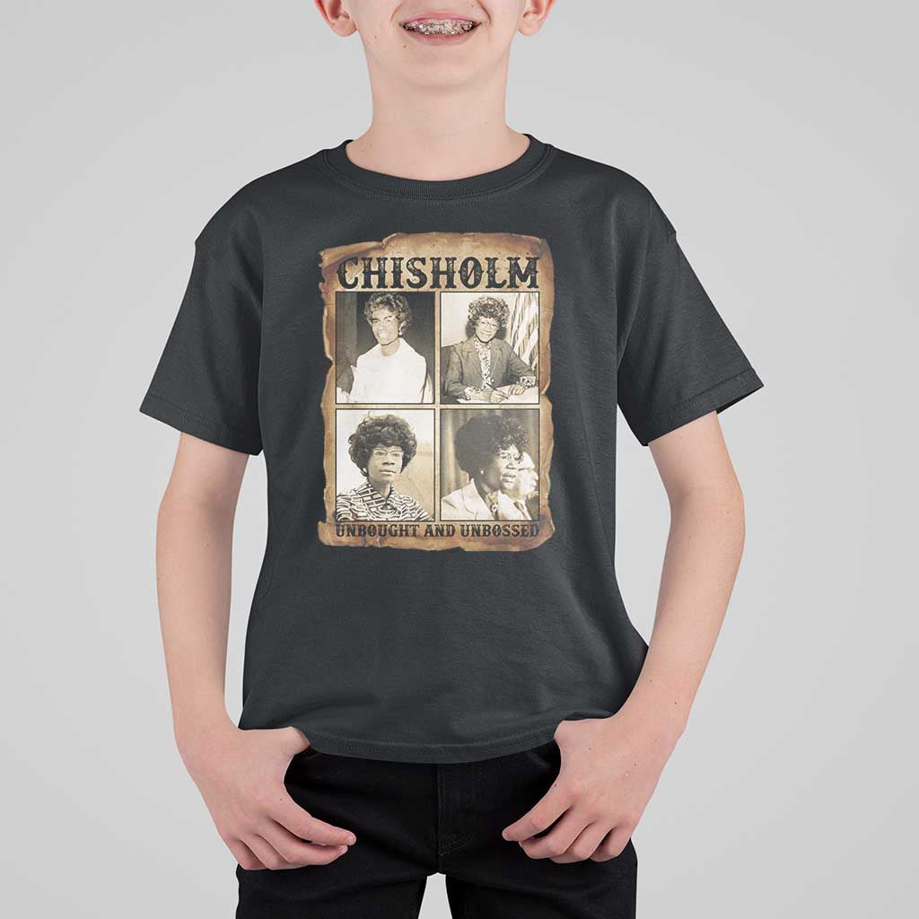Vintage Shirley Chisholm Unbought And Unbossed T Shirt For Kid Womens History Month