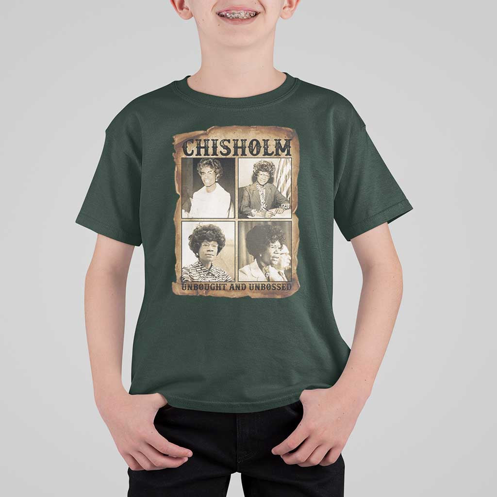 Vintage Shirley Chisholm Unbought And Unbossed T Shirt For Kid Womens History Month