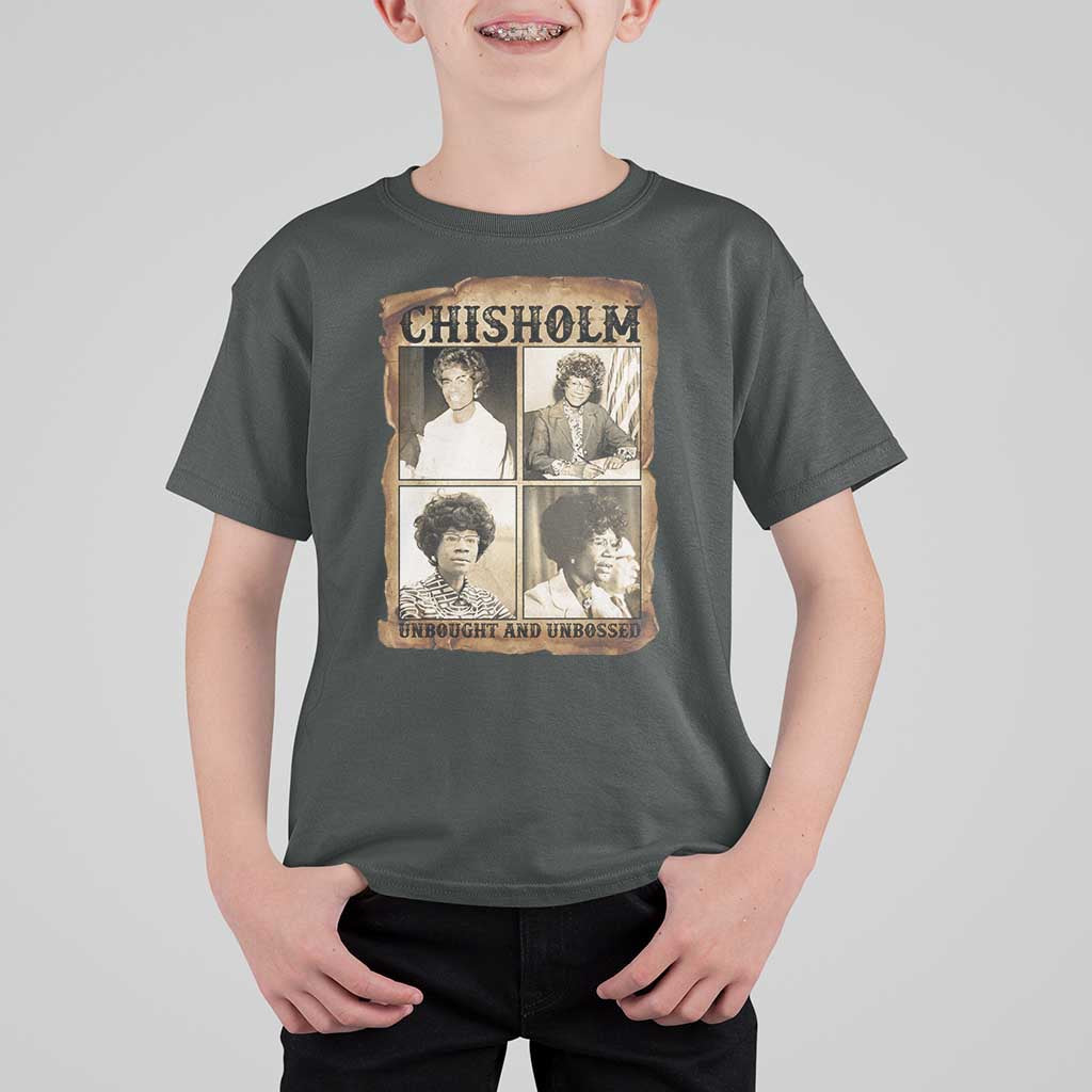 Vintage Shirley Chisholm Unbought And Unbossed T Shirt For Kid Womens History Month
