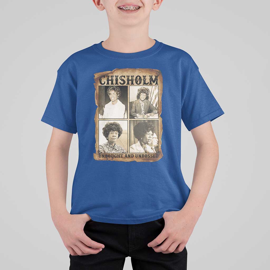 Vintage Shirley Chisholm Unbought And Unbossed T Shirt For Kid Womens History Month