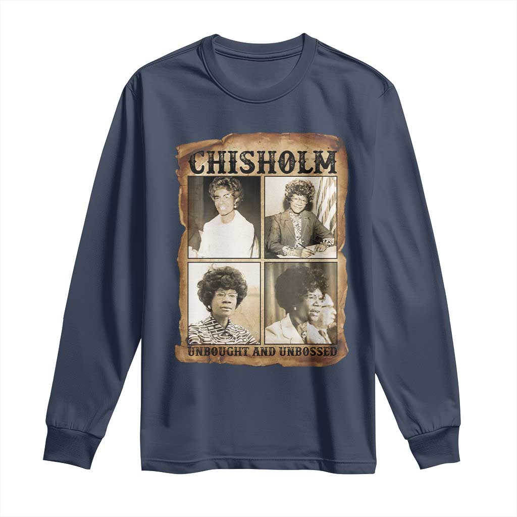 Vintage Shirley Chisholm Unbought And Unbossed Long Sleeve Shirt Womens History Month