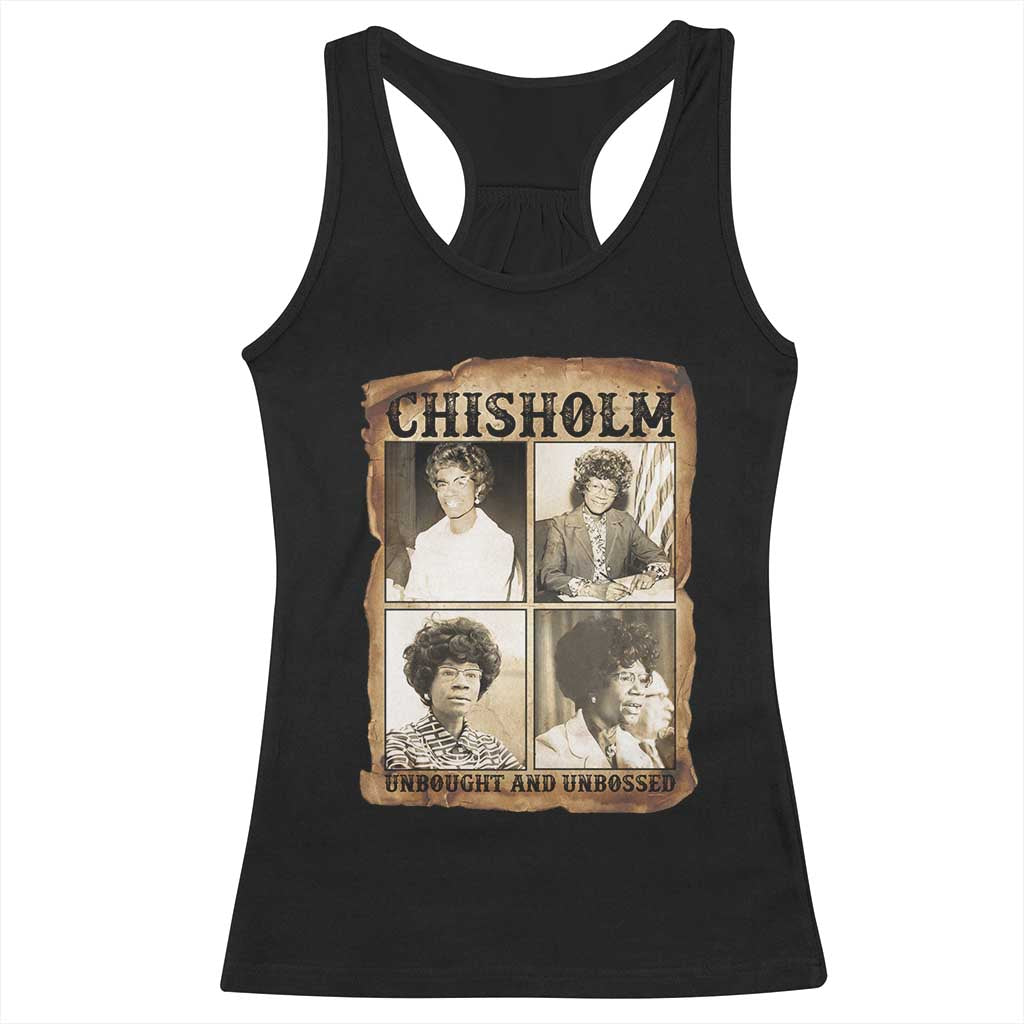 Vintage Shirley Chisholm Unbought And Unbossed Racerback Tank Top Womens History Month